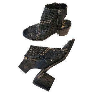 Sam Edelman Cooper Woven Open Toe Bootie Sandal
